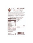 Monin Macadamia Nut Nutrition