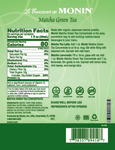 Monin Matcha Syrup 1L Nutrition