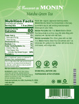 Monin Matcha Syrup 750ML Nutrition