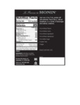 Monin 375 mL Peach Concentrated Flavor Nutrition Information
