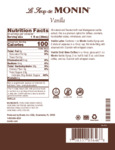 Monin Vanilla Nutrition