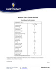 Morton Nutrient Content Extra Coarse Sea Salt Morton Nutrient Content Extra Coarse Sea Salt