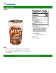 Mug Root Beer Nutrition Sheet