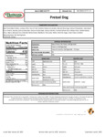 Nathan's Famous Pretzel Dog Nutrition