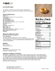 Original Bagel 4.5 oz Ancient Grain 876OB97115 Nutrition Label