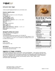 Original Bagel 4.5 oz Cinnamon Raisin 876OB97106 Nutrition Label