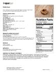 Original Bagel 4.5 oz Marble 876OB97111 Nutrition Label
