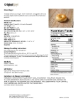 Original Bagel 4.5 oz Onion 876OB97105 Nutrition Label