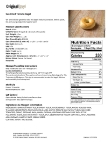 Original Bagel 4.5 oz Sun Dried Tomato 876OB97121 Nutrition Label Original Bagel 4.5 oz Sun Dried Tomato 876OB97121 Nutrition Label