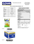 GOYA 5 oz. Original Plantain Chips Nutrition Information GOYA 5 oz. Original Plantain Chips Nutrition Information