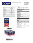 GOYA 47 oz. Pink Beans Nutrition Information GOYA 47 oz. Pink Beans Nutrition Information
