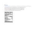Nutrition Sheet