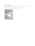 Nutrition Sheet