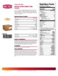 Rich's 12" x 12" Extra Thin Oven Fired Flatbread Nutrition Information