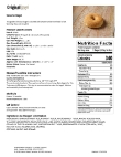 Original Bagel Sesame Seed Bagel Nutrition Information