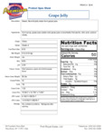 Nutrition Sheet