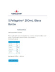 S.Pellegrino® 250mL Glass Bottle Nutrition