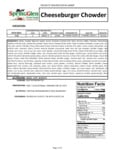 Spring Glen Cheeseburger Chowder Nutrition Information Spring Glen Cheeseburger Chowder Nutrition Information