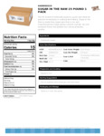 Nutrition / Ingredient Label