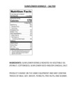 Roasted Salted Sunflower Seeds Nutrition Information
