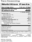 Taco Seasoning 25 Lbs