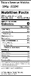 Takara Reserve Matcha - 250g - 22250 - Vertical Nutrition Label
