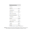 Nutrition / Ingredient Label