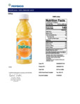 TROPICANA 100% ORANGE JUICE Nutrition