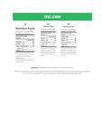 True Citrus Lemon Mix Nutrition True Citrus Lemon Mix Nutrition