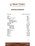 Nielsen-Massey Gourmet Vanilla Beans Nutrition Information
