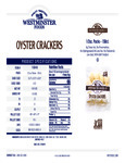 Westminster Oyster Crackers Nutrition Westminster Oyster Crackers Nutrition