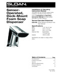 DISPENSER SOAP SENSOR DECK MT BRUSHED NICKEL instructions