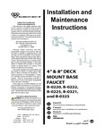 FAUCET BASE DECK MT 8" C LEVER HANDLES CP CS6