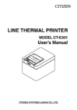 Citizen Line Thermal Printer Manual Citizen Line Thermal Printer Manual