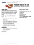 Spiced Dark Chocolate Lava Cake Recipe