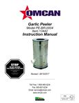 Garlic Peeler Manual