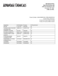 Ingredient Sheet