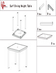 Surf Inlay Dining Height Table