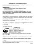 Cleaning Instructions