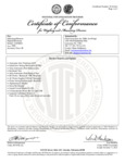 Certificate of Conformance 20-034A2 Certificate of Conformance 20-034A2