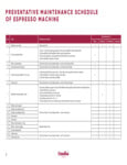 Maintenance Schedule Instructions