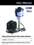 Last Call Electric Glass Washer Manual