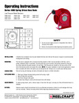 3-8 IN. X 25 FT. PREMIUM DUTY HOSE REEL Service Manual
