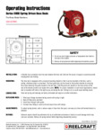 3.8 IN. X 35 FT. PRE-RINSE HOSE REEL Manual