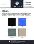 Versare Canvas Swatch Card