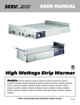 ServIt Strip Warmer Manual