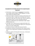 PizzaMaster Customer Preventative Maintenance Checklist
