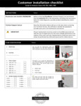 PizzaMaster Installation Checklist - 700 - 900 Series