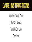 Brocade Vest Care Instructions