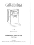 Cattabriga K20 Operation Manual Cattabriga K20 Operation Manual